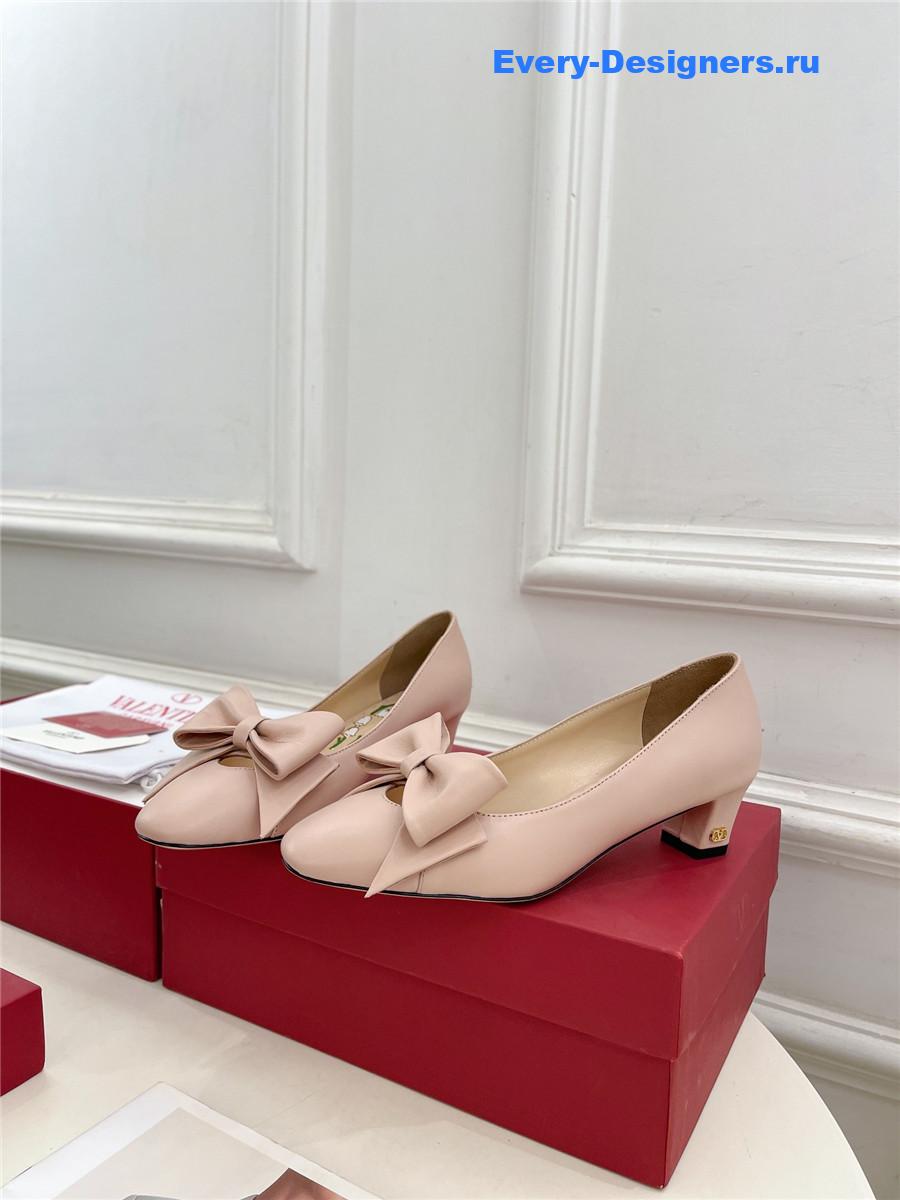 Va1e*ntin0 bowow pump in kidskin 45mm pink