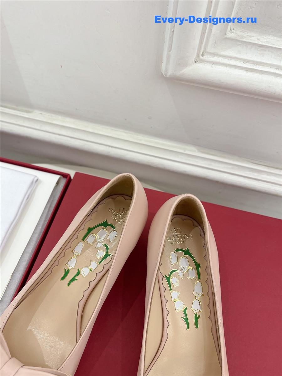 Va1e*ntin0 bowow pump in kidskin 45mm pink