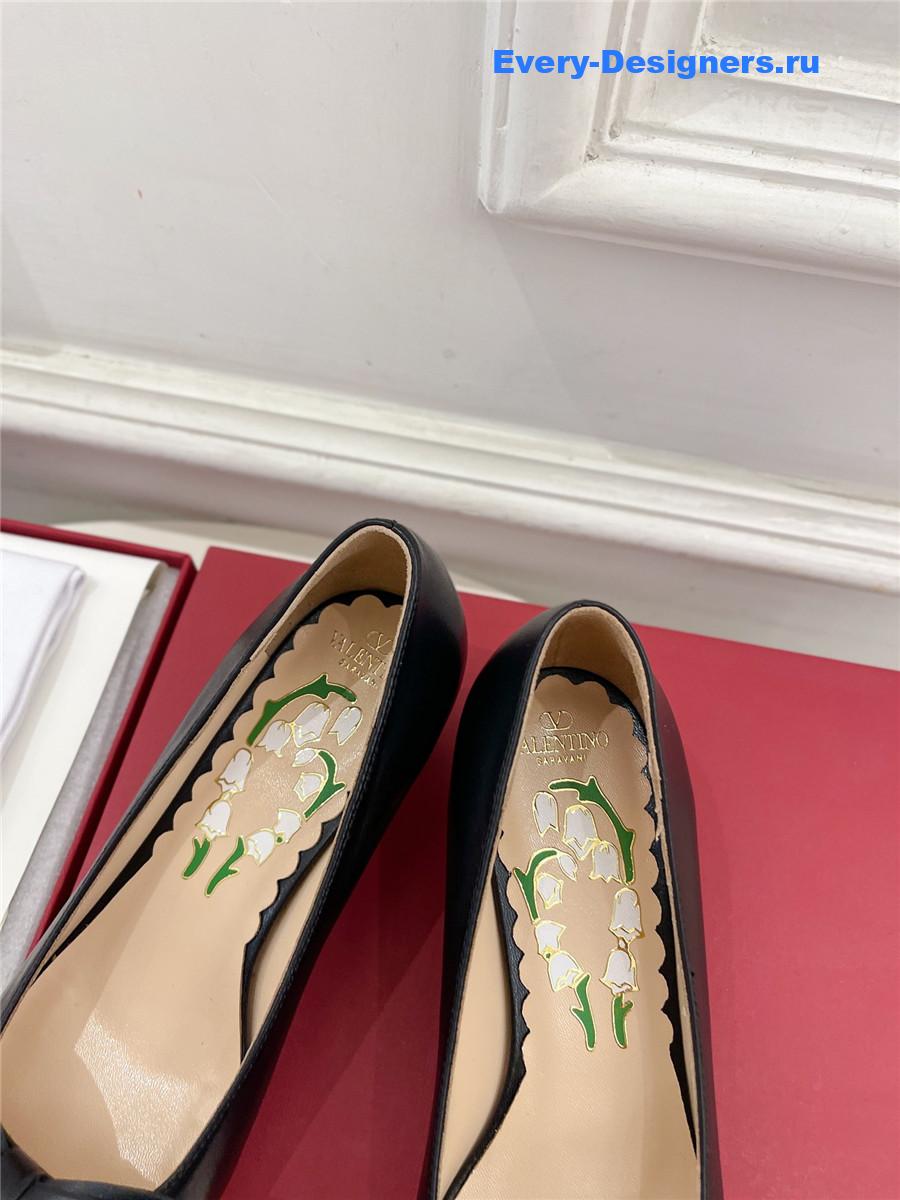 Va1e*ntin0 bowow pump in kidskin 45mm black