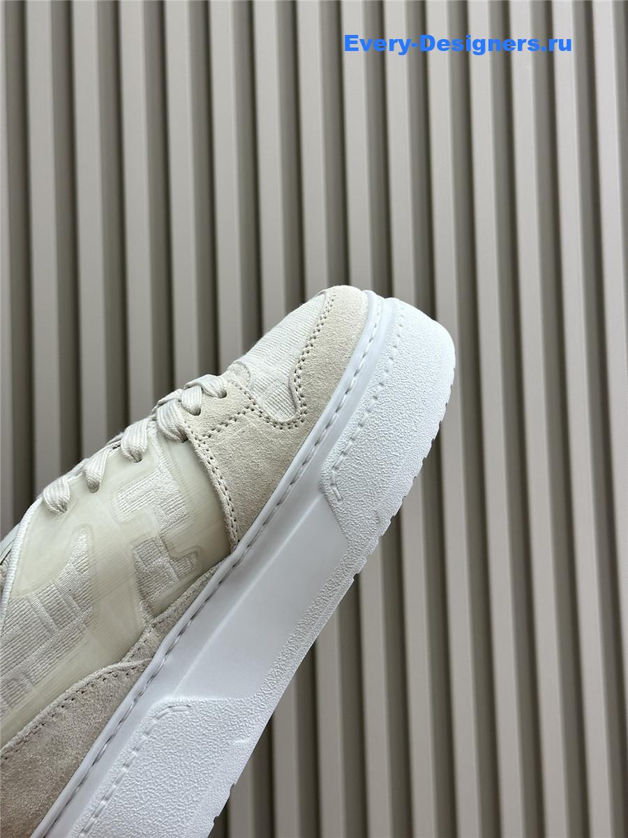 F**di logo match beige sneakers