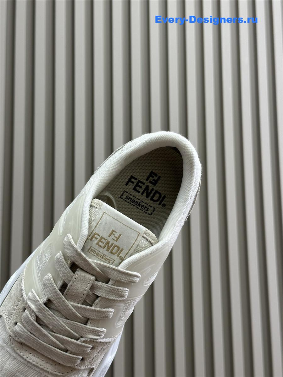 F**di logo match beige sneakers
