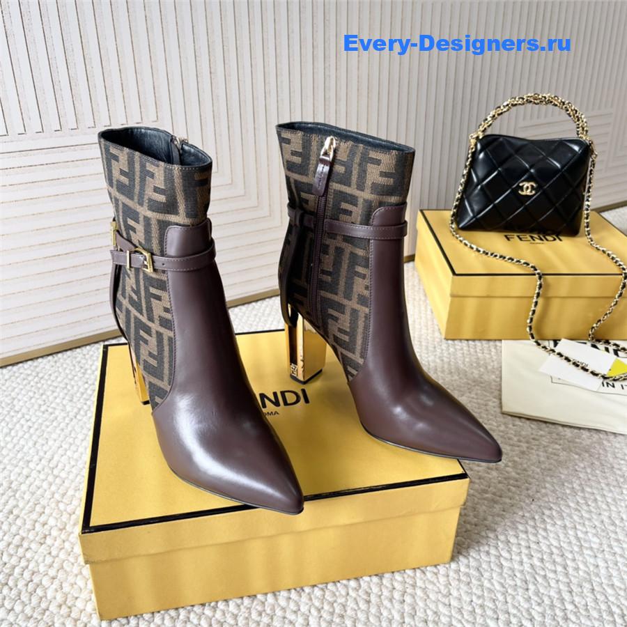 F**di delfina brown ankle boots