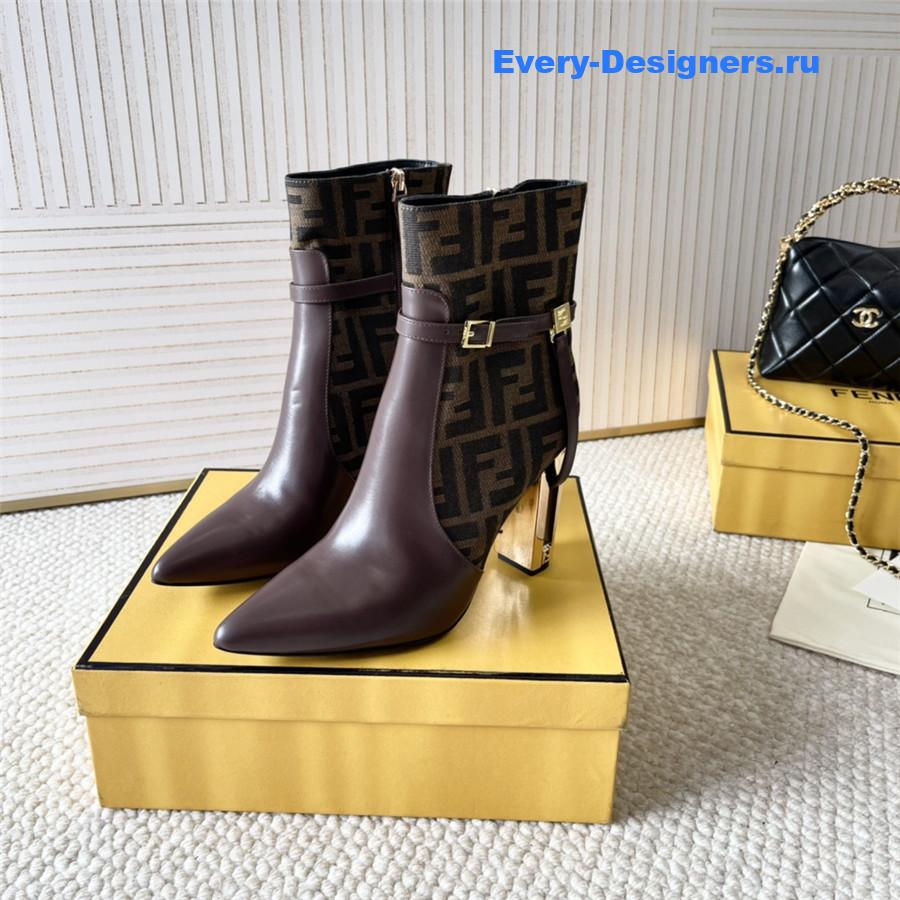 F**di delfina brown ankle boots