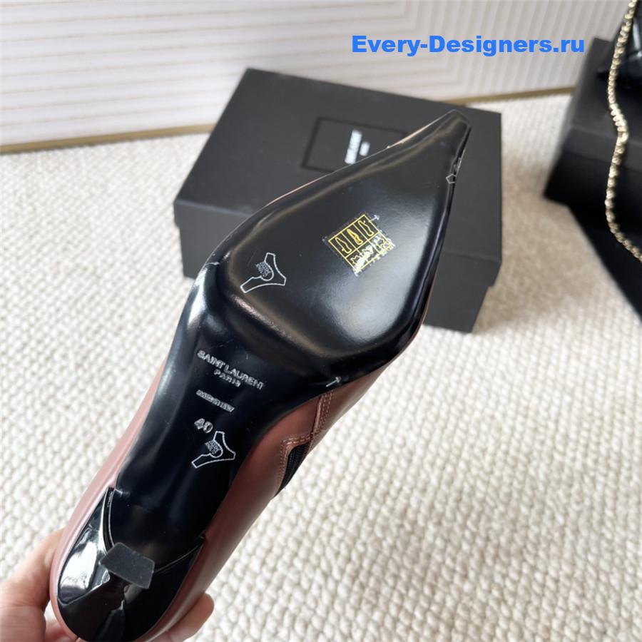 Y51 metal toe high heel ankle boots