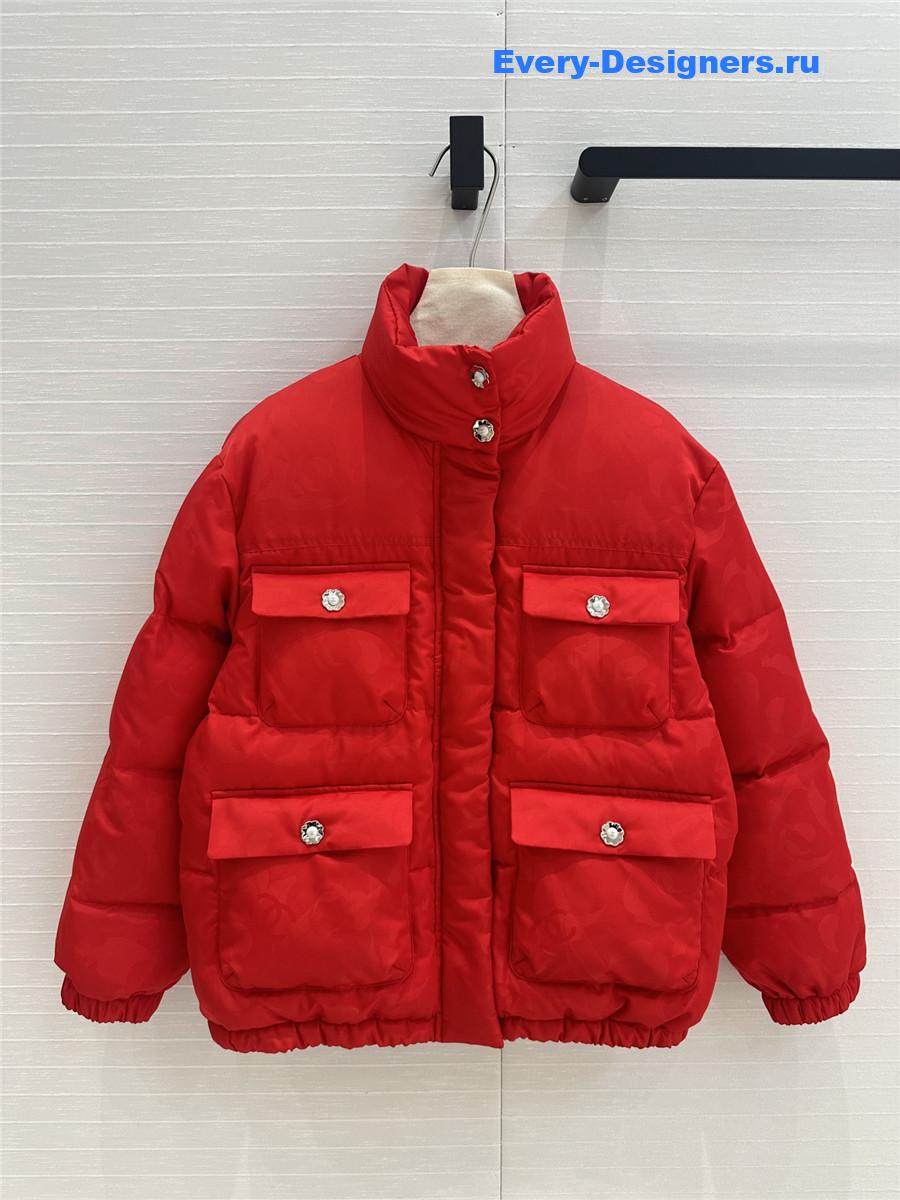Ch**el stand collar down jacket