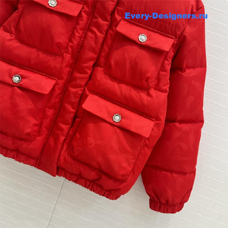 Ch**el stand collar down jacket
