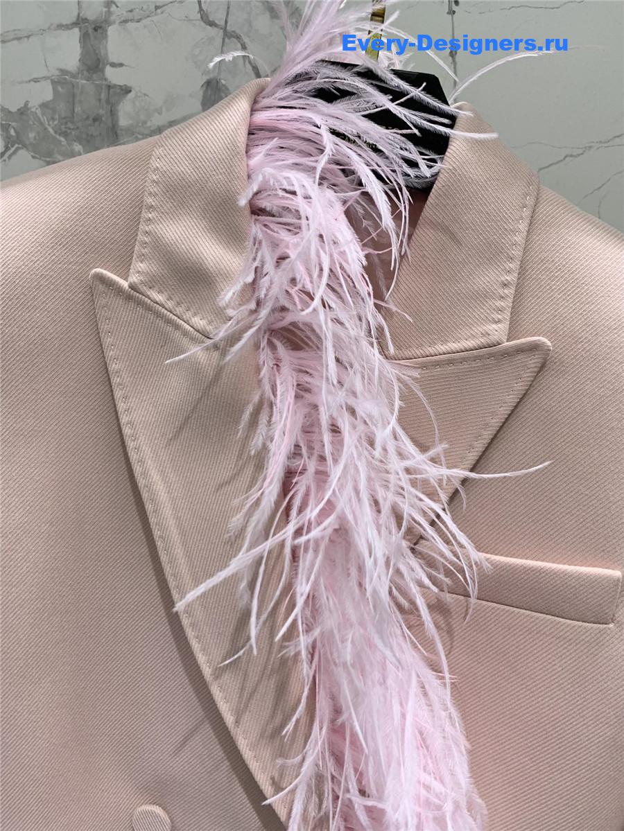 Va1e*ntin0 ostrich fur coat