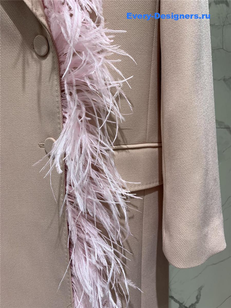 Va1e*ntin0 ostrich fur coat