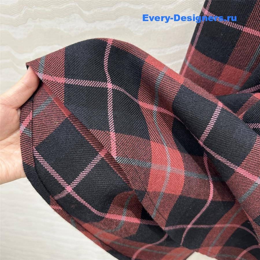 D10r checked wool maxi skirt
