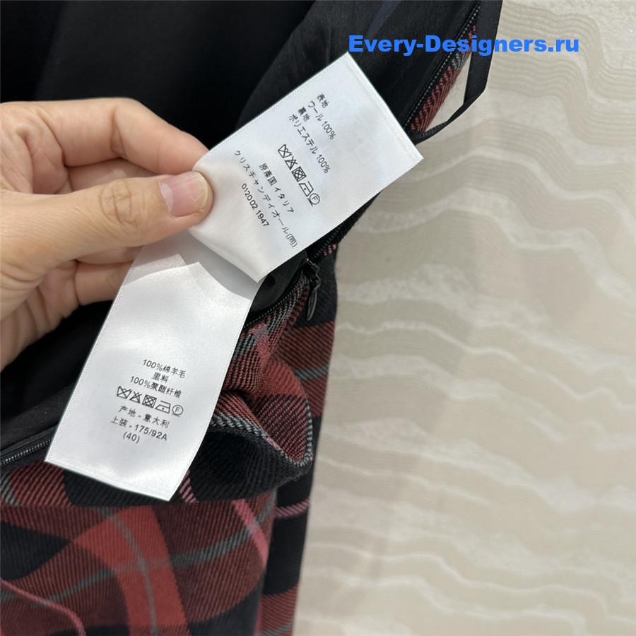 D10r checked wool maxi skirt