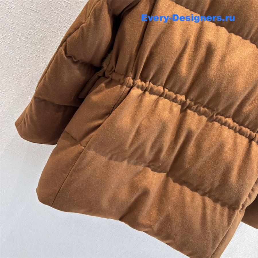 L0r0 P1ana mink stand collar down jacket