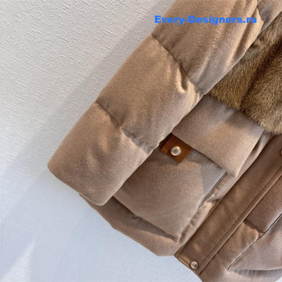 L0r0 P1ana mink stand collar down jacket