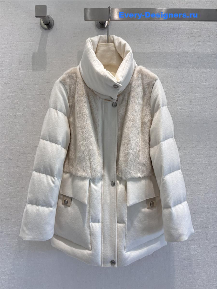 L0r0 P1ana mink stand collar down jacket