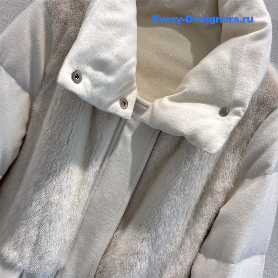 L0r0 P1ana mink stand collar down jacket