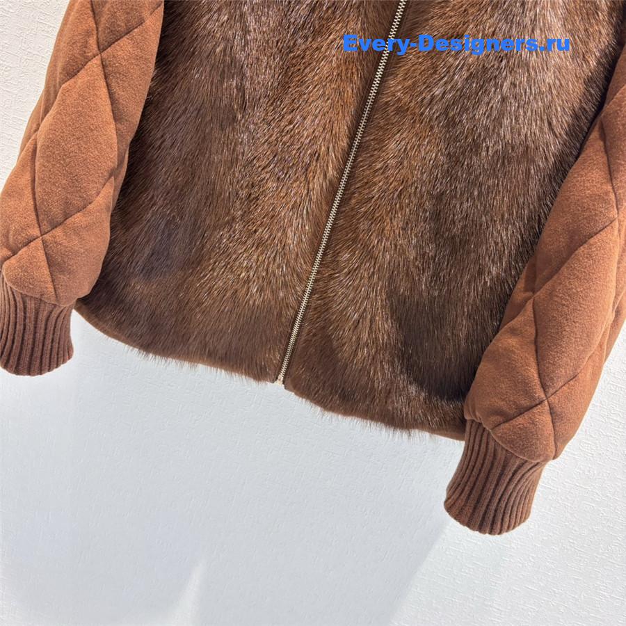 L0r0 P1ana mink stand collar down jacket
