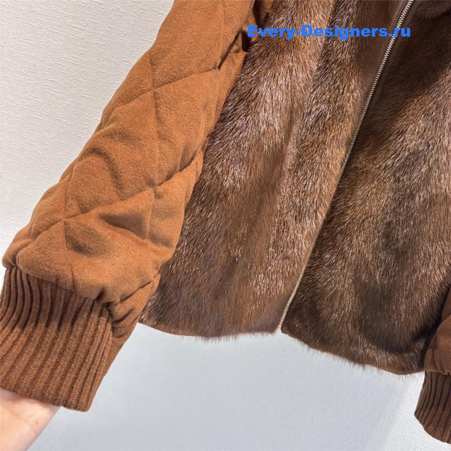 L0r0 P1ana mink stand collar down jacket