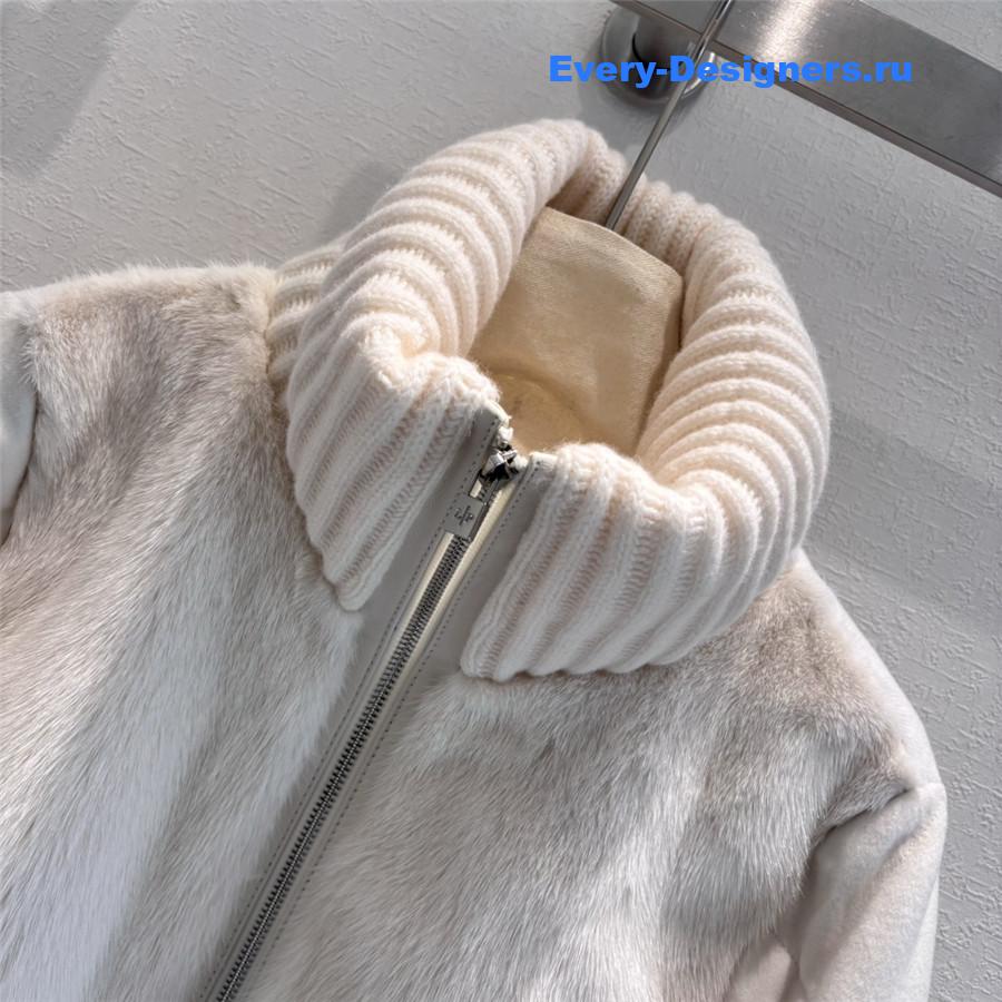 L0r0 P1ana mink stand collar down jacket