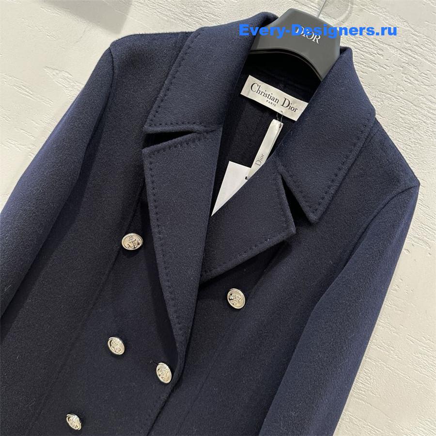D10r double-breasted cashmere coat