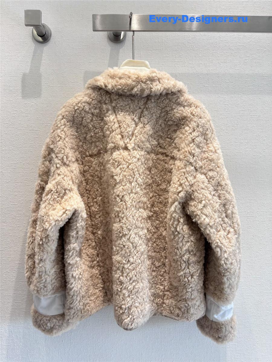 l0vis Vvtt0n lv lambswool curly lapel coat