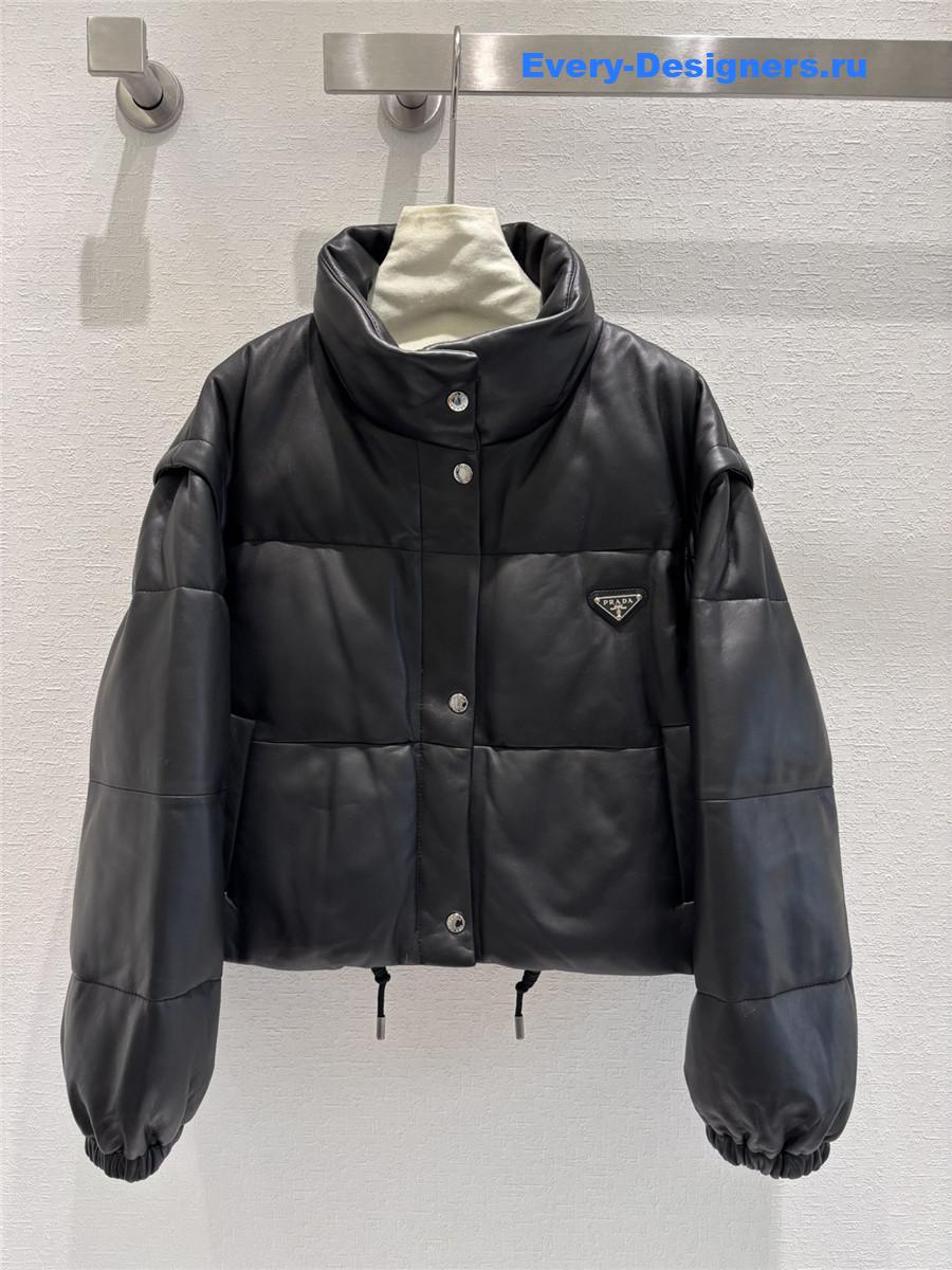 Pra*a leather down jacket