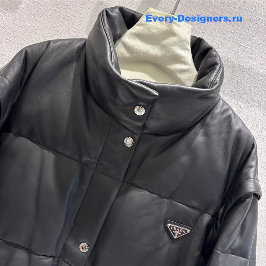 Pra*a leather down jacket