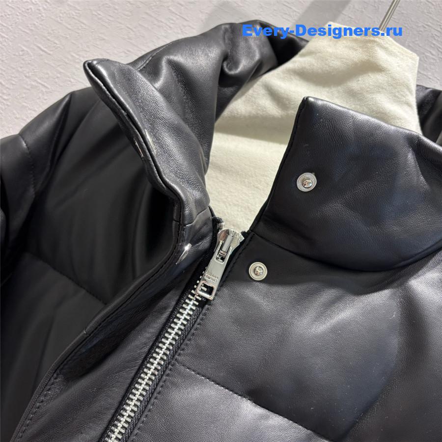 Pra*a leather down jacket