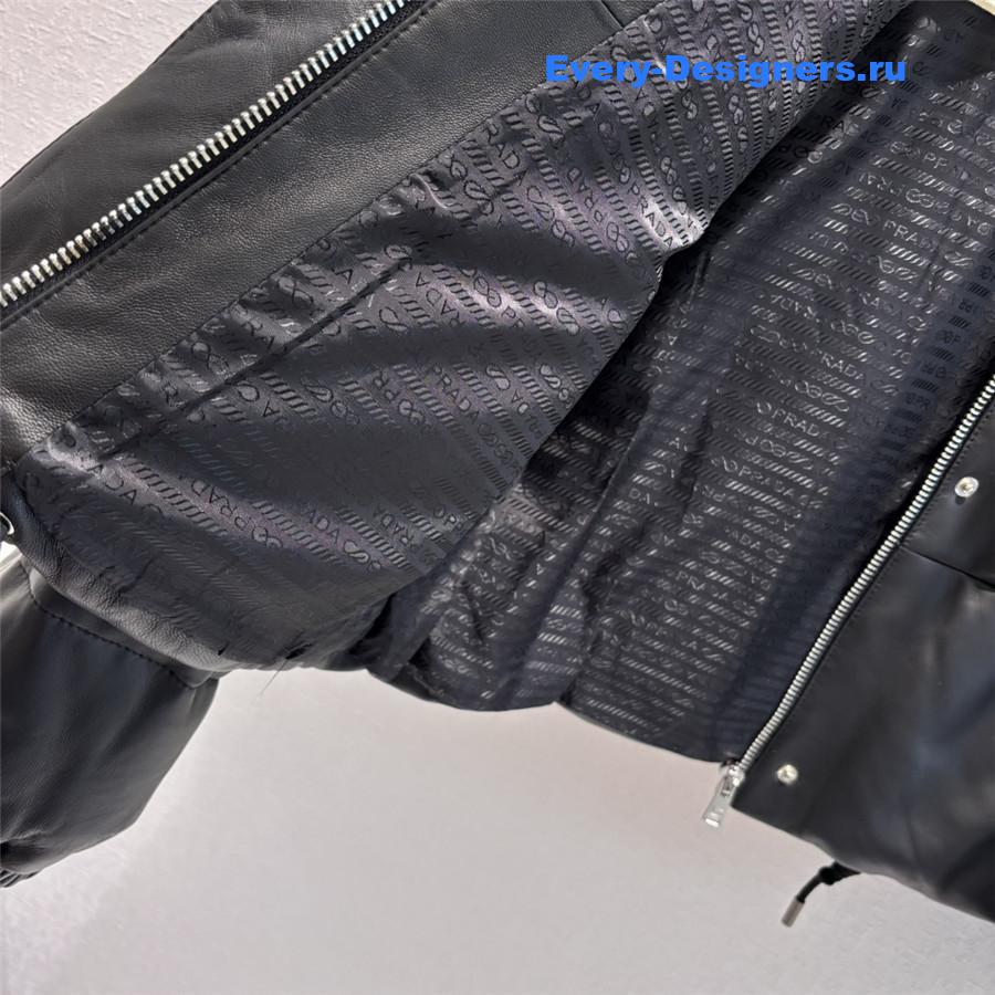 Pra*a leather down jacket