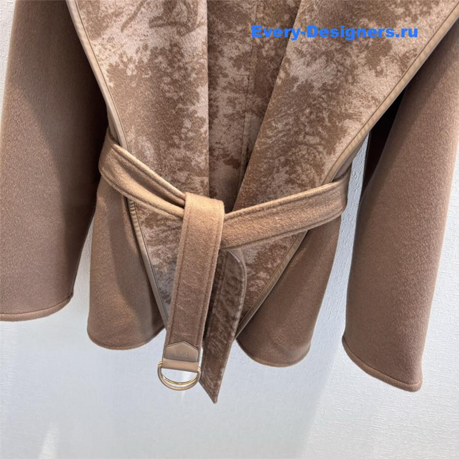 D10r hooded short wool coat