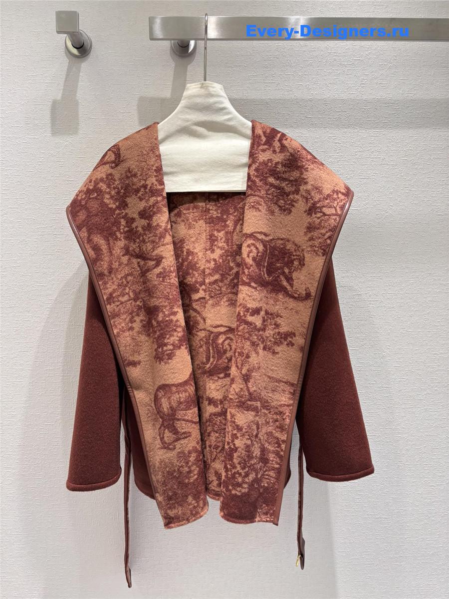 D10r hooded short wool coat