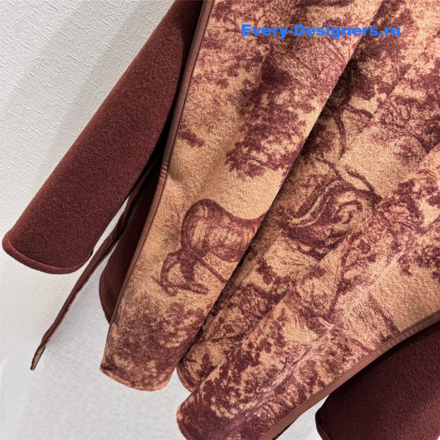 D10r hooded short wool coat