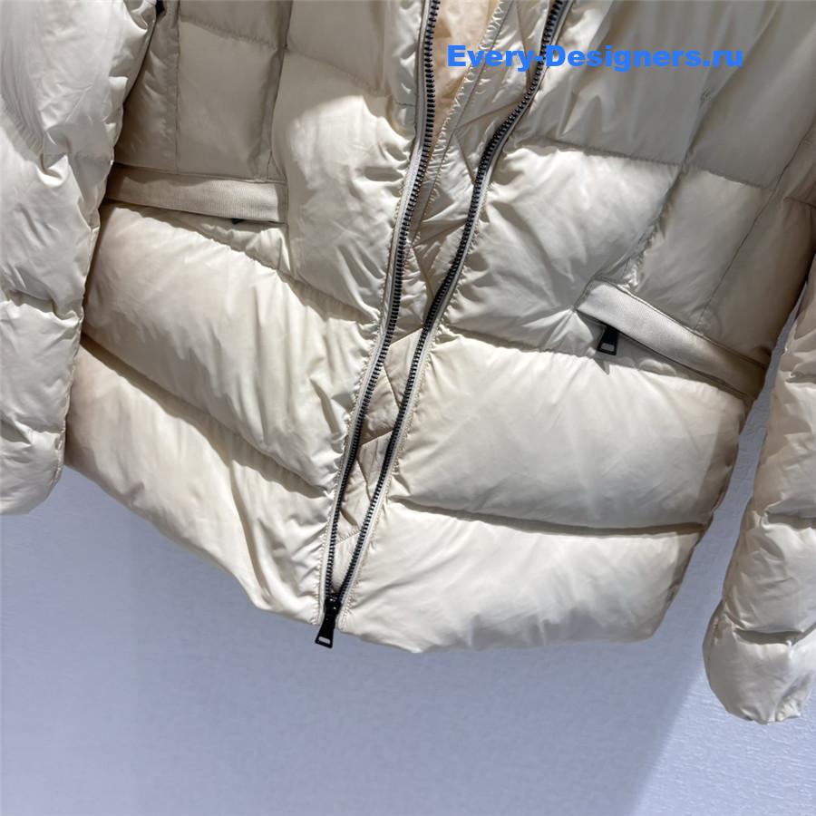 Moncler hooded fox fur down jacket