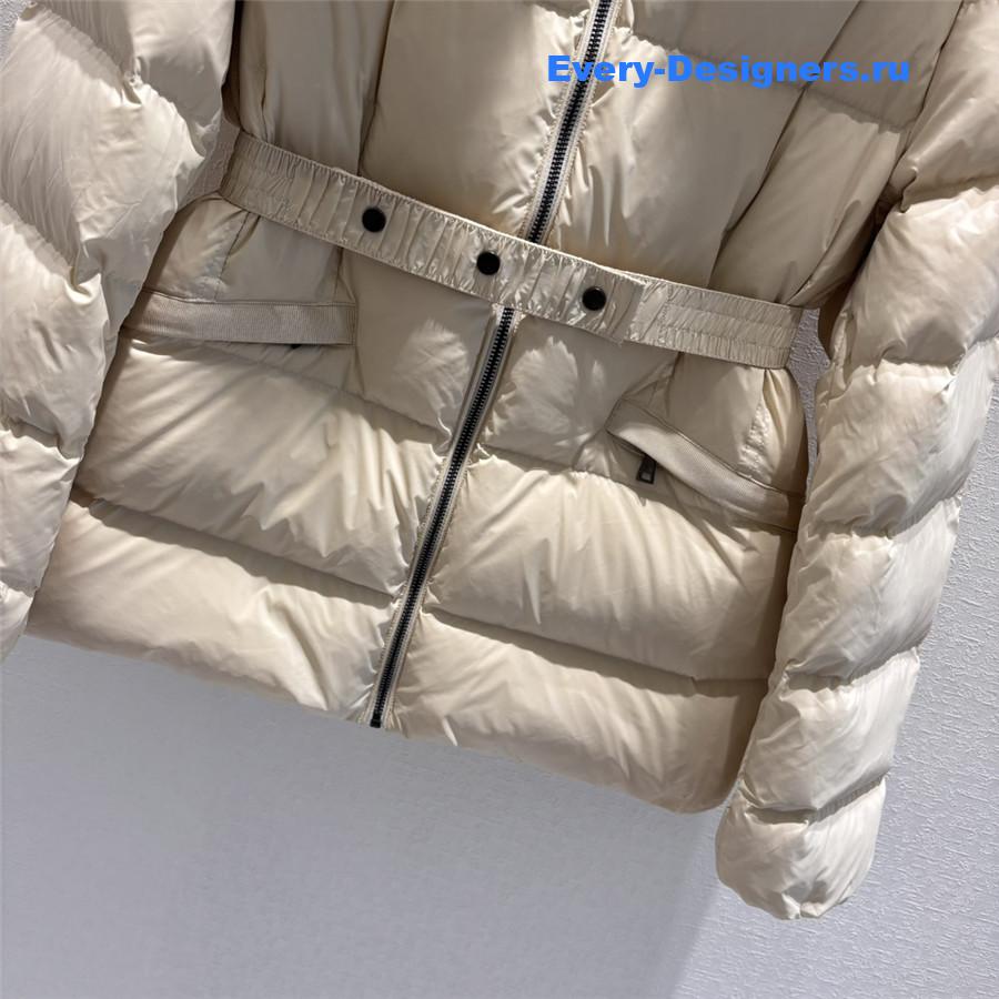 Moncler hooded fox fur down jacket