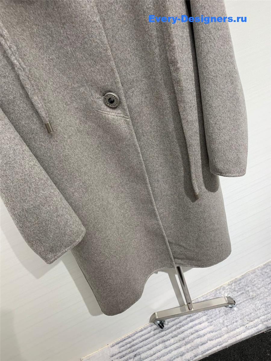 Jil sander hooded cashmere coat