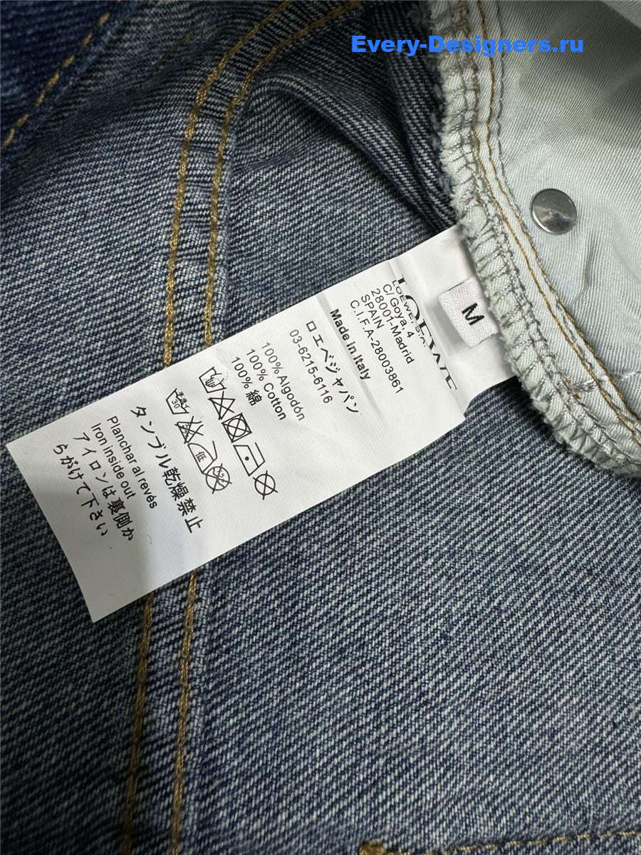 L0ew* button-down straight jeans