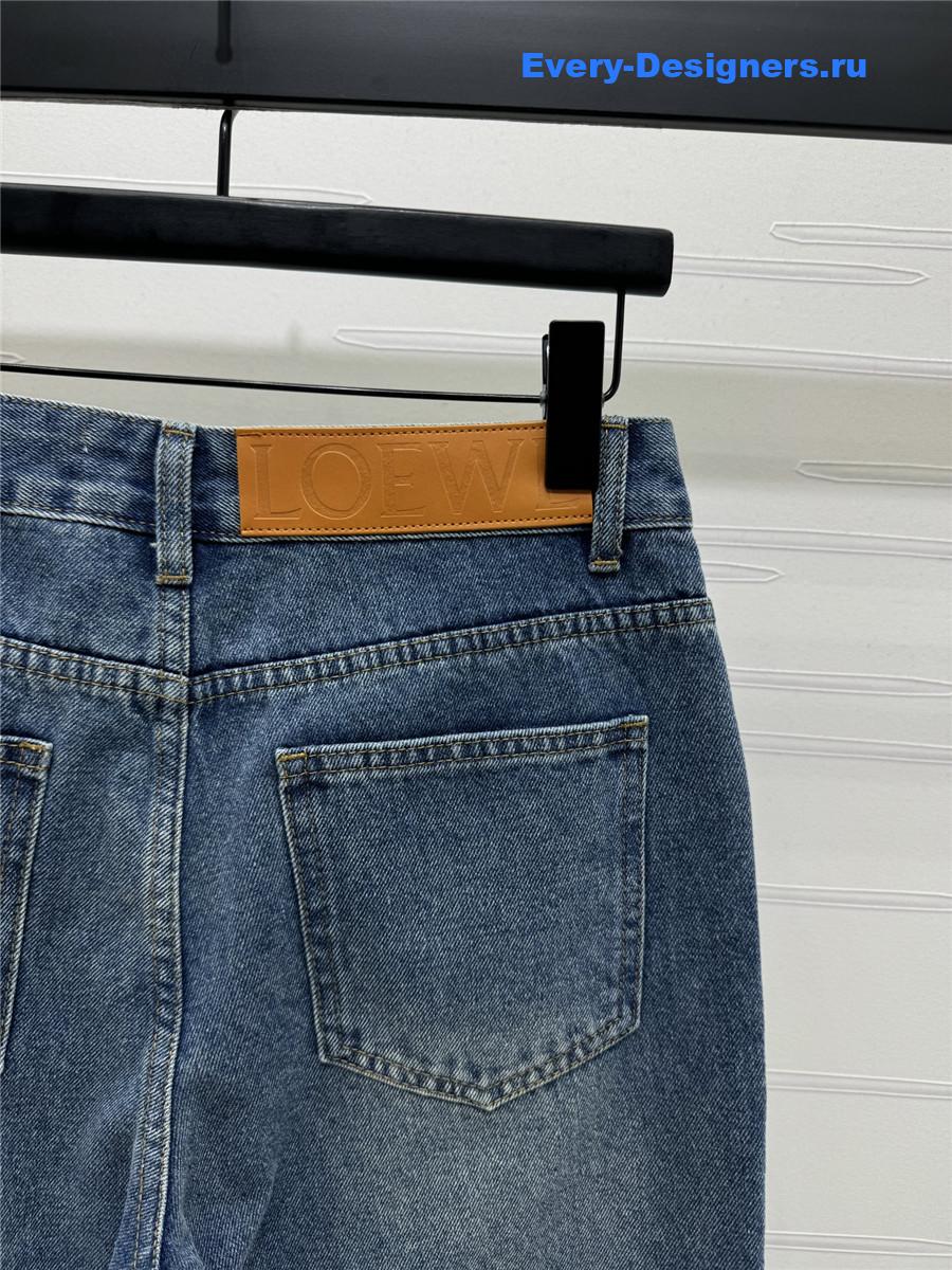 L0ew* button-down straight jeans