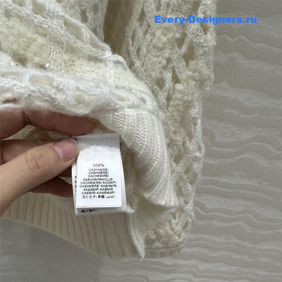 BC Sequin Crochet Sweater Ivory