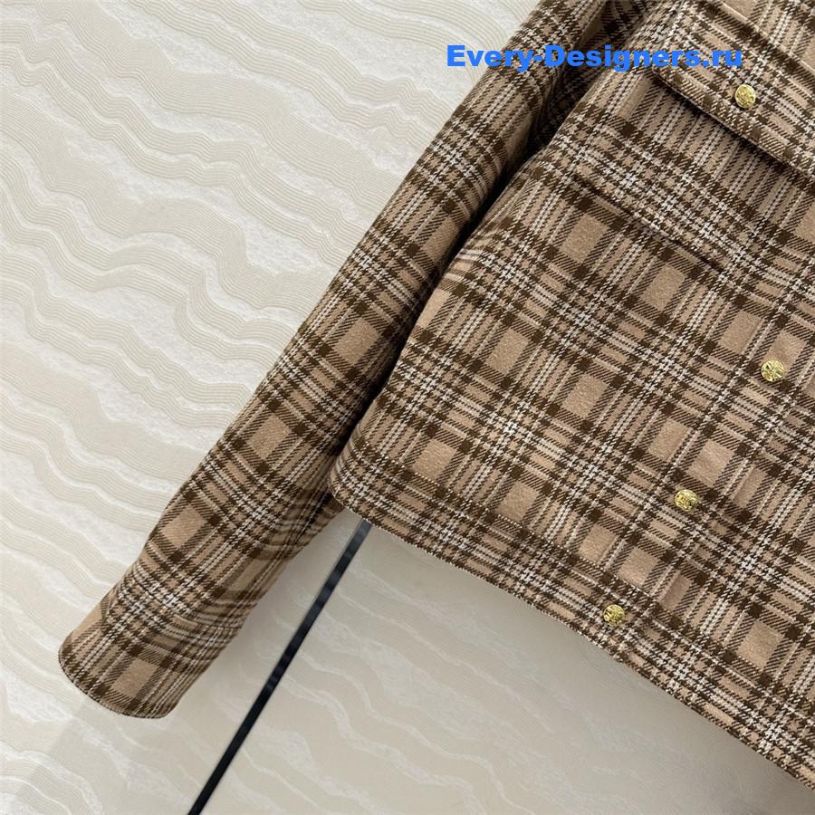 Ce1i*e checked wool shirt