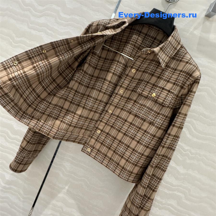 Ce1i*e checked wool shirt