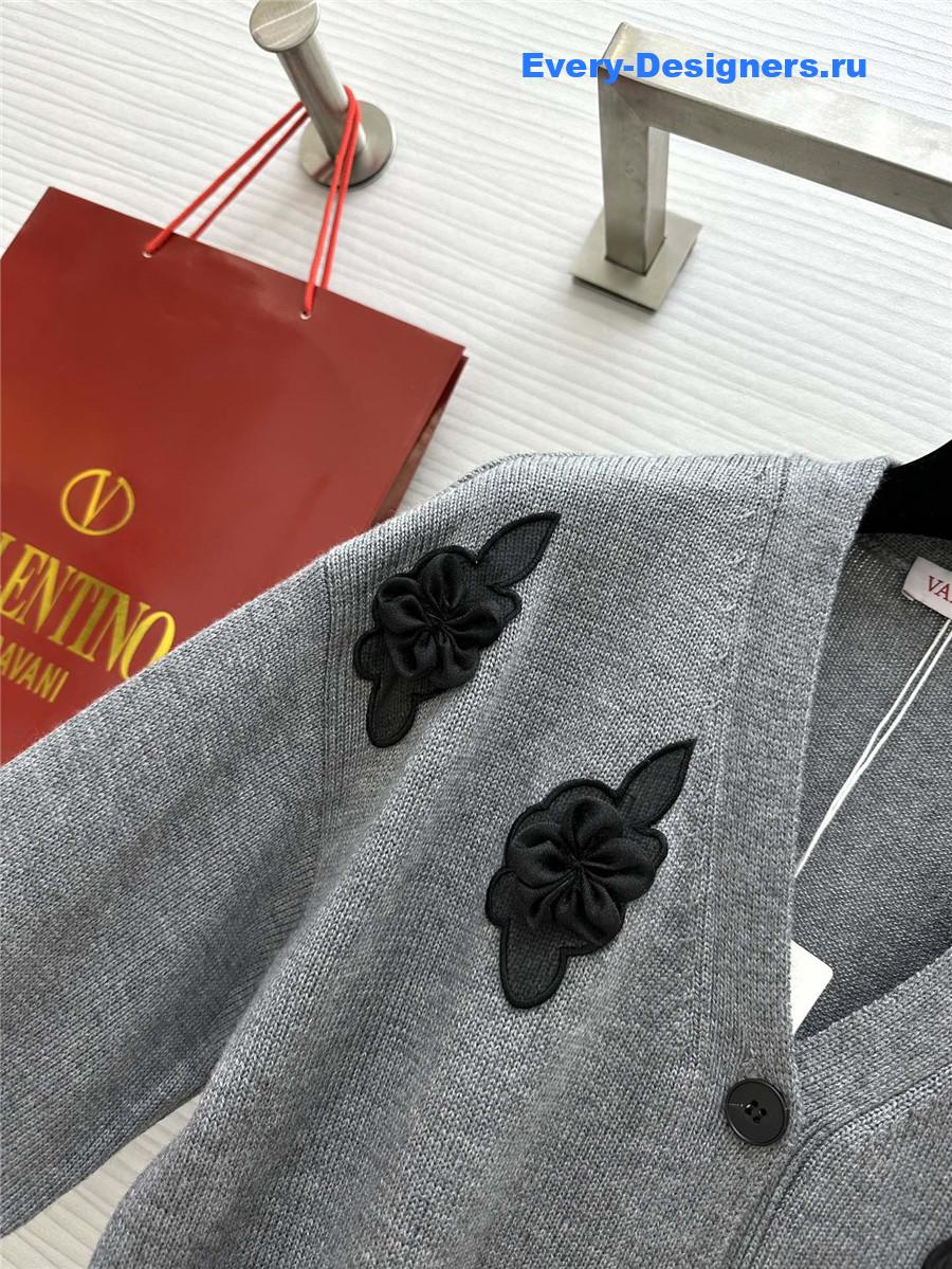 Va1e*ntin0 embroidered wool cardigan