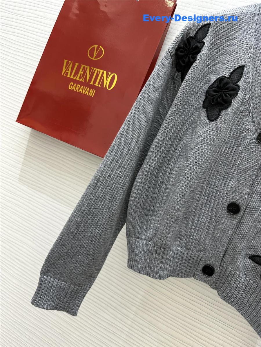 Va1e*ntin0 embroidered wool cardigan