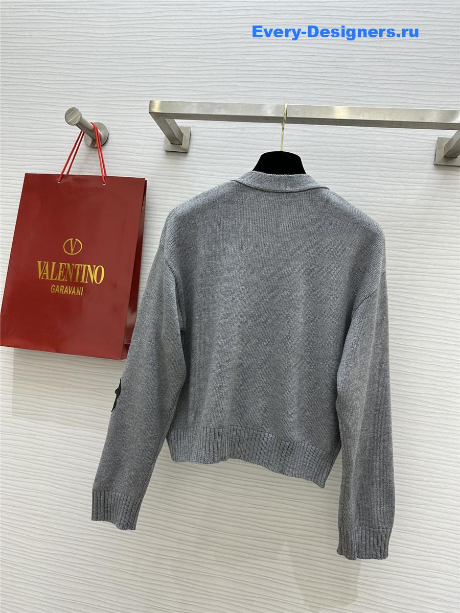 Va1e*ntin0 embroidered wool cardigan
