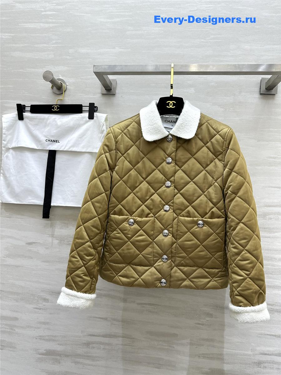 ch**el lapel D1am0nd quilted jacket