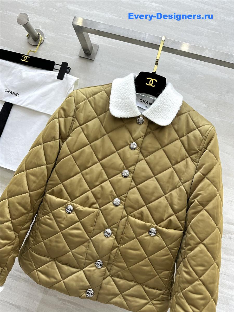 ch**el lapel D1am0nd quilted jacket