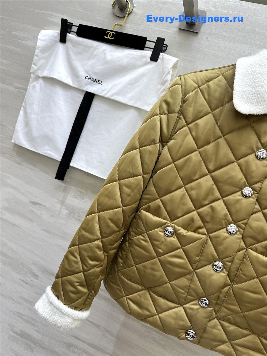 ch**el lapel D1am0nd quilted jacket
