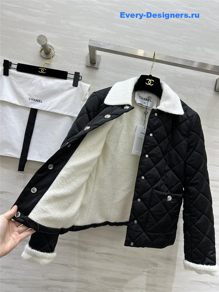 ch**el lapel D1am0nd quilted jacket