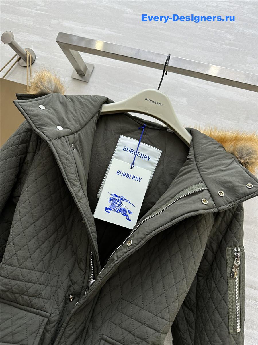 bv*b*rry D1am0nd quilted hooded jacket