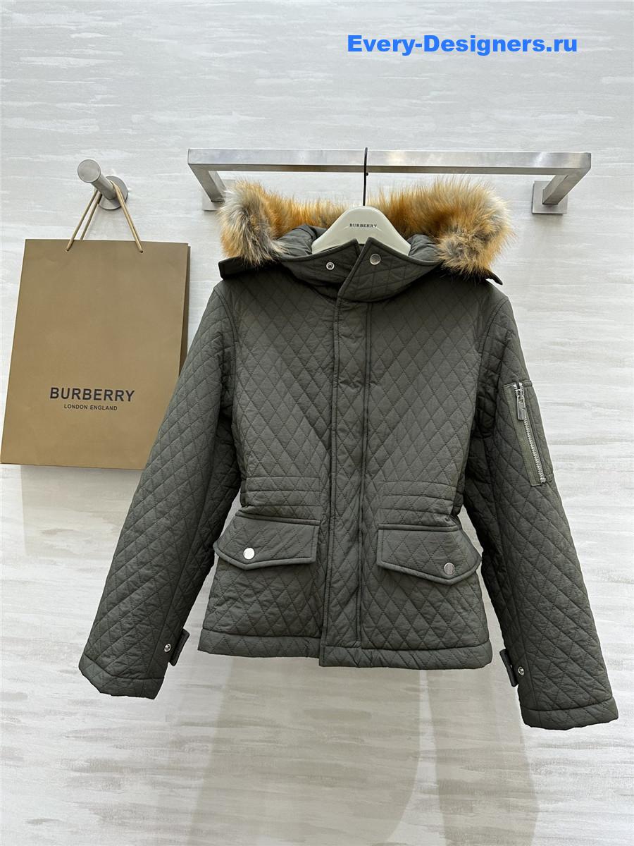 bv*b*rry D1am0nd quilted hooded jacket