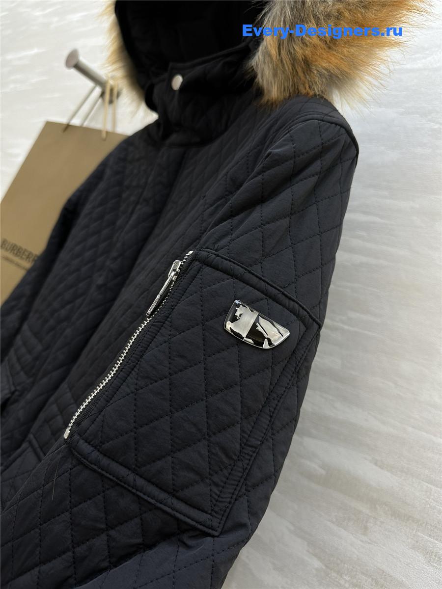 bv*b*rry D1am0nd quilted hooded jacket