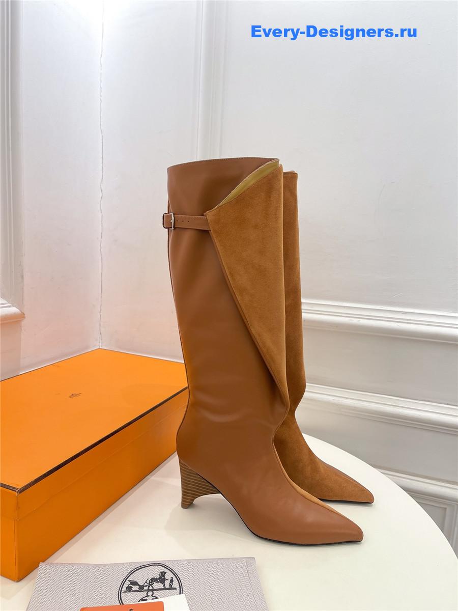 H**me5 brown suede hanae 85 long boots