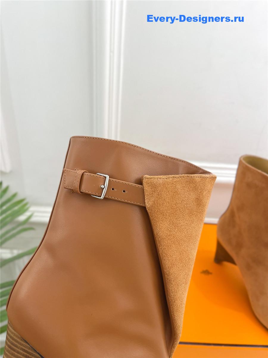 H**me5 brown suede hanae 85 ankle boots